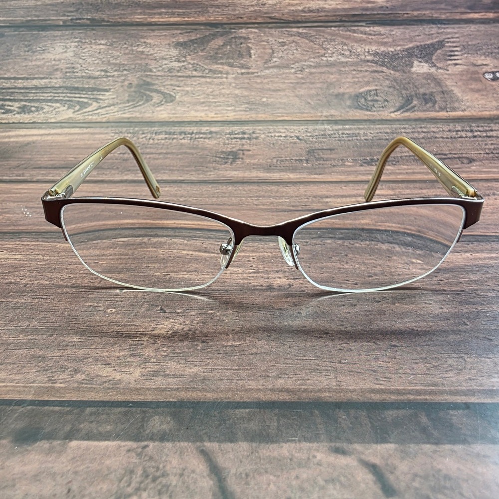 Banana‎ Republic OPSE Brown Semi-Rimless Cat Eye Eyeglasses Frames 53-17-135